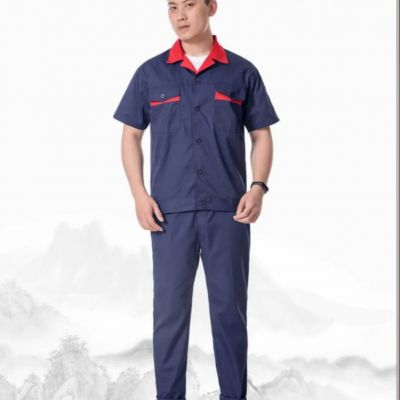 东莞厂家直销：全工艺涤棉细斜纹，短袖工作服，厂服，工装图2