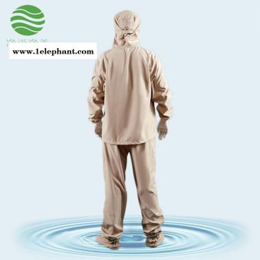 防静电分体服连帽连鞋套 涤棉 耐高温洁净内服 百级无尘服 防尘服 净尚净美