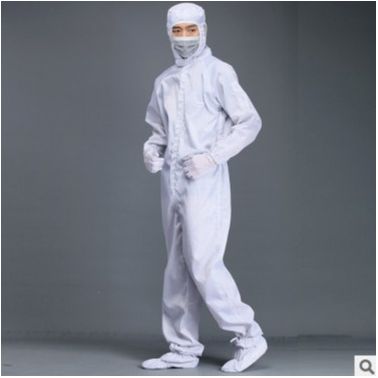 防静电四连体服 防静电连体服工作服灰色条纹厂连体生物制药防尘服药厂百级无尘服食品无尘洁净室工作服 净美净美
