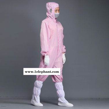 防静电服连帽连体服防静电无尘服涤纶面料防尘服套装批发
