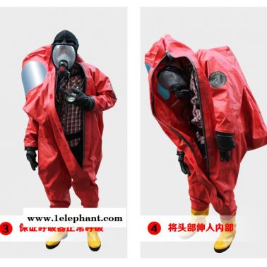 德州防化服内置全封闭防化服JC-RFH02抗撕裂防化服