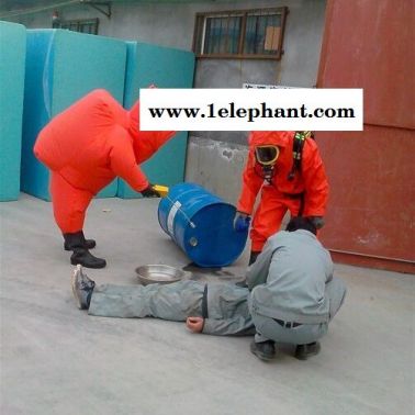 威海防化服全封闭防化服PVC橡胶防化服有毒物质泄露防化服