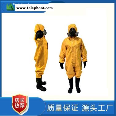 皓驹HJF0101耐酸碱防化服耐酸碱防护服价格简易防护服厂家半封闭呼吸器外置式轻型防护服液密型轻型防化服消防员XF770