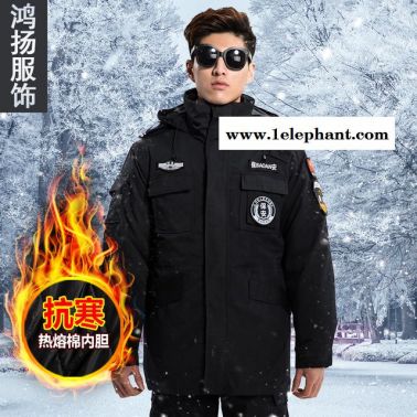 保安大衣男冬季 加厚作战棉袄军大衣 作训大衣多功能防寒棉服