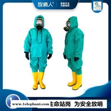 放哨人FSR0201绿色防喷溅防化服   轻型耐酸碱防化服   半封闭B级轻型防护服