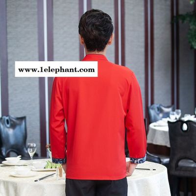 餐厅服务员工作服长袖火锅店中餐厅酒店餐饮服务员工作服长袖秋冬装女图3