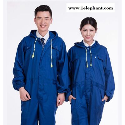 带帽连体工作服定做，长袖连体工装定做服，防尘防污喷漆服汽修服，定制绣字图2