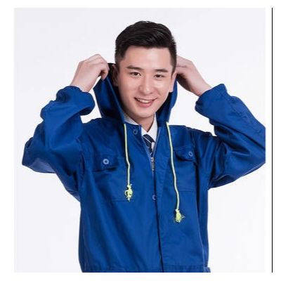 带帽连体工作服定做，长袖连体工装定做服，防尘防污喷漆服汽修服，定制绣字图6