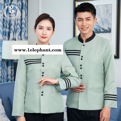 酒店保洁服 长袖工作服 家政小区物业保洁秋冬装客房PA服务员女加厚图3