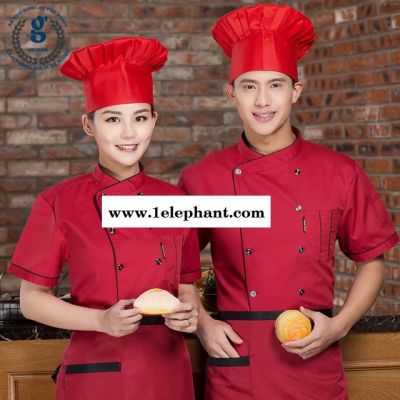厨师工作服 男女短袖夏季 餐饮酒店西餐厅火锅店后厨饭店后勤厨师服图2