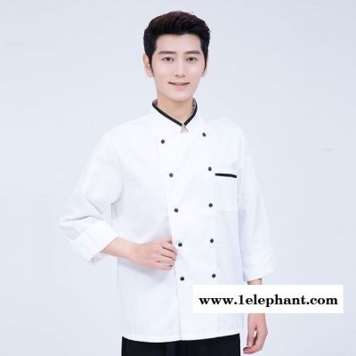 厨师服长袖西餐厅饭店厨房后厨食堂蛋糕烘焙酒店厨师工作服 团体服图3