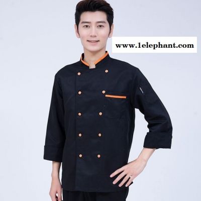 厨师服长袖西餐厅饭店厨房后厨食堂蛋糕烘焙酒店厨师工作服 团体服图2