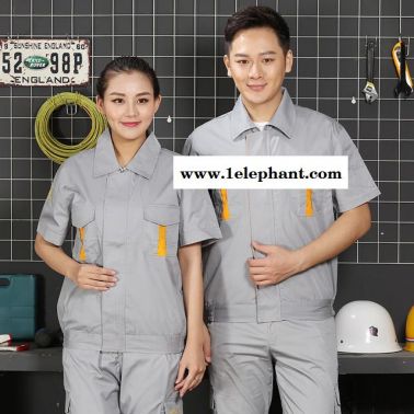 夏季短袖别克4S店售后工作制服 修理厂维修汽车美容工装 男女工程服