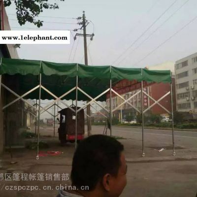 太原伸缩雨棚推拉蓬遮阳棚移动帐篷停车棚大排档帐篷图2