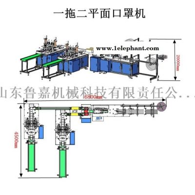 山东口罩机生产厂家 高速一拖二平面口罩机图5