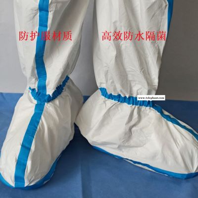 防护服配套 一次性靴套 医用防护鞋套 河南省连旗盛世医械制造图1