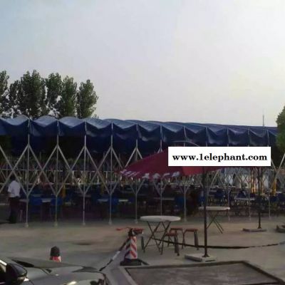 太原定做移动推拉雨棚活动帐篷仓库商场工地伸缩式帐篷图3
