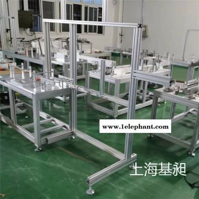口罩机型材框架挂布机放料架打片机框架一拖二口罩机框架铝镁合金图3