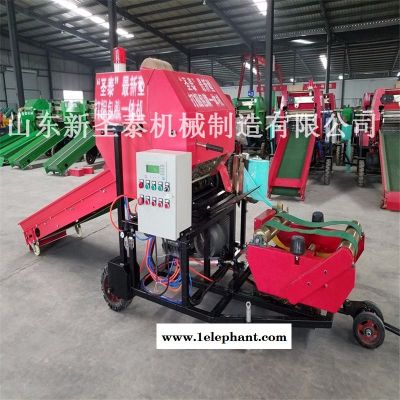 全自动打捆包膜机视频 全自动青储玉米打包机 全自动青储饲料打包机图5