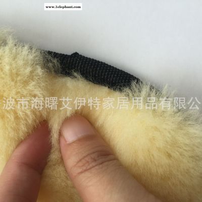厂家直销 单面1524真羊毛手套 洗车手套 熊掌打沫擦车手套图4