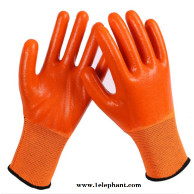 供应耐磨十三针pvc挂胶手套 牛筋手套 涂胶手套搬运耐磨手套工厂劳保手套图2