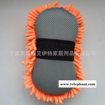 定制洗车海绵 雪尼尔车用清洁珊瑚虫海绵 汽车擦车方块手套批发图2