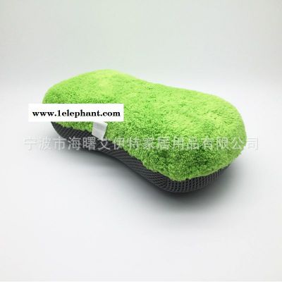 珊瑚绒擦车海绵块 车用清洁珊瑚虫洗车海绵 汽车擦车方块手套批发图2
