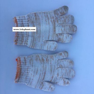 厂家直销纱手套新料纱手套全棉加厚纱手套黄尼龙纱手套工地手套图5