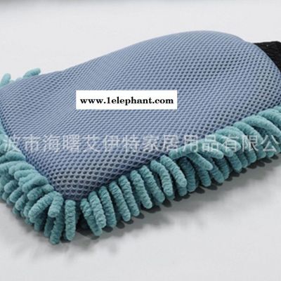 洗车擦车用品 清洁工具 二合一雪尼尔洗车手套多功能超细纤维手套图4