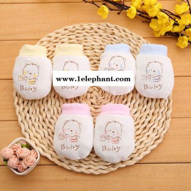 可调节抽绳 手套0-6-12个月新生儿防抓脸手套冬季薄款 手套