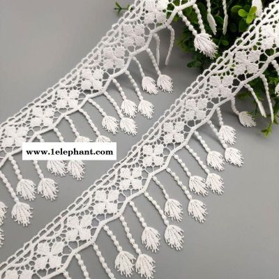 水溶花边棉线流苏花边婚纱裙摆装饰叶子吊须花边 水溶花边棉线流苏花边婚纱裙摆装饰叶子吊须花边