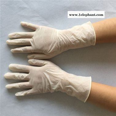 一次性9寸乳胶无粉手套防静电防酸碱 食品用检查手套耐磨防滑手套