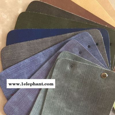 彩色布纹超纤 汽车内饰耐磨皮革 超纤手套防水 超纤厂家 一皮诚图2