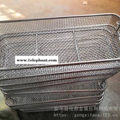 医用不锈钢网筐 金属网筐网篮 现货供应标准消毒灭菌篮 手术器械装载篮托盘图2