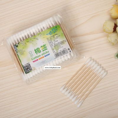 小艾棉签快消品110支袋装双头木棒棉签家居一次性灭菌护理棉签图1
