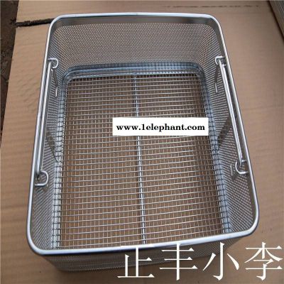 现货1mm厚板侧面冲小孔不锈钢网篮 高温消毒筐 器械清洗灭菌篮筐图1