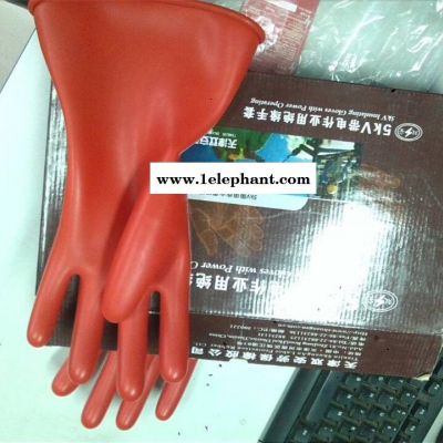 广州35KV双安牌防电绝缘手套+10kv高压天然橡胶防护手套图2