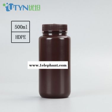 500ml 棕色PP广口试剂瓶  琥珀色试剂塑料瓶 耐酸碱 高温灭菌UTYN优坦