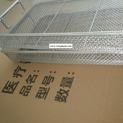 医院科室医疗设备专用消毒网筐 DIN器械消毒灭菌标准托盘 医用网筐网篮厂家直销 48cmX25cm标准器械篮框可定做图2