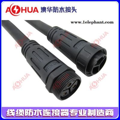 厂家M29尼龙线对线防水接头，大功率户外照明防水连接器，工业机械设备防水插头，尼龙螺纹公母对接拆装防水线IP67图4
