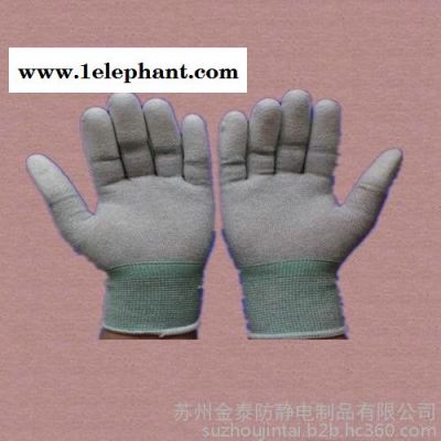 防静电碳纤维涂指手套  防静电碳纤维涂掌手套 棉纱手套  防滑手套  耐高温手套  耐酸碱手套图3