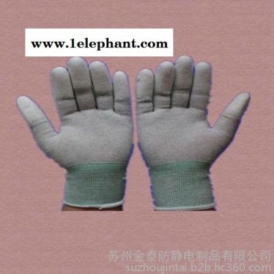 防静电碳纤维涂指手套  防静电碳纤维涂掌手套 棉纱手套  防滑手套  耐高温手套  耐酸碱手套图2