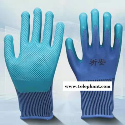 祈安 劳保用品劳保用品劳保手套防滑手套耐磨手套涂指手套图2