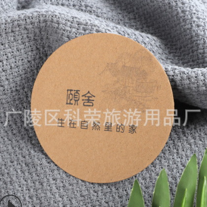 厂家定制酒店旅馆一次性吸水纸杯垫 LOGO酒吧纸质杯垫定制图3
