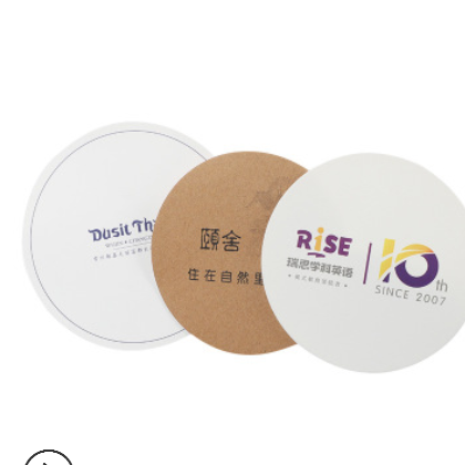 厂家定制酒店旅馆一次性吸水纸杯垫 LOGO酒吧纸质杯垫定制图2