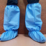一次性医用隔离靴套 高帮鞋套 防水防滑防液体 防化学飞溅
