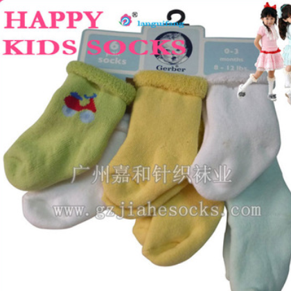 定制童袜精棉男女宝宝儿童袜子BB袜广州儿童袜子厂毛圈毛巾婴儿袜图3