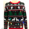 针织圣诞毛衣羚羊圣诞树提花毛衣带LED灯发光圣诞毛衣欧美毛衣