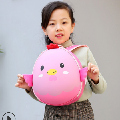 小鸡儿童蛋壳书包幼儿园背包可爱小号1-3岁女孩男孩潮2-5双肩包图3