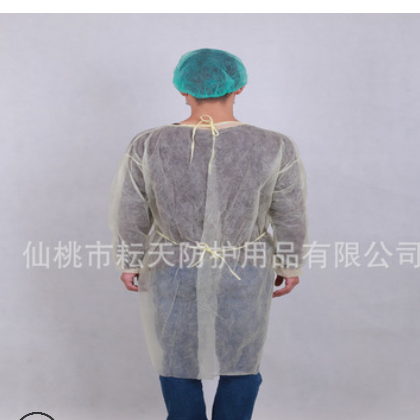 批发一次性无纺布隔离衣 橡筋袖口长衫防尘图3